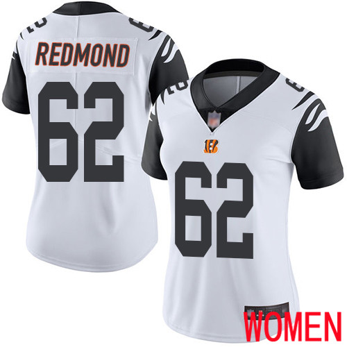 Cincinnati Bengals Limited White Women Alex Redmond Jersey NFL Footballl #62 Rush Vapor Untouchable